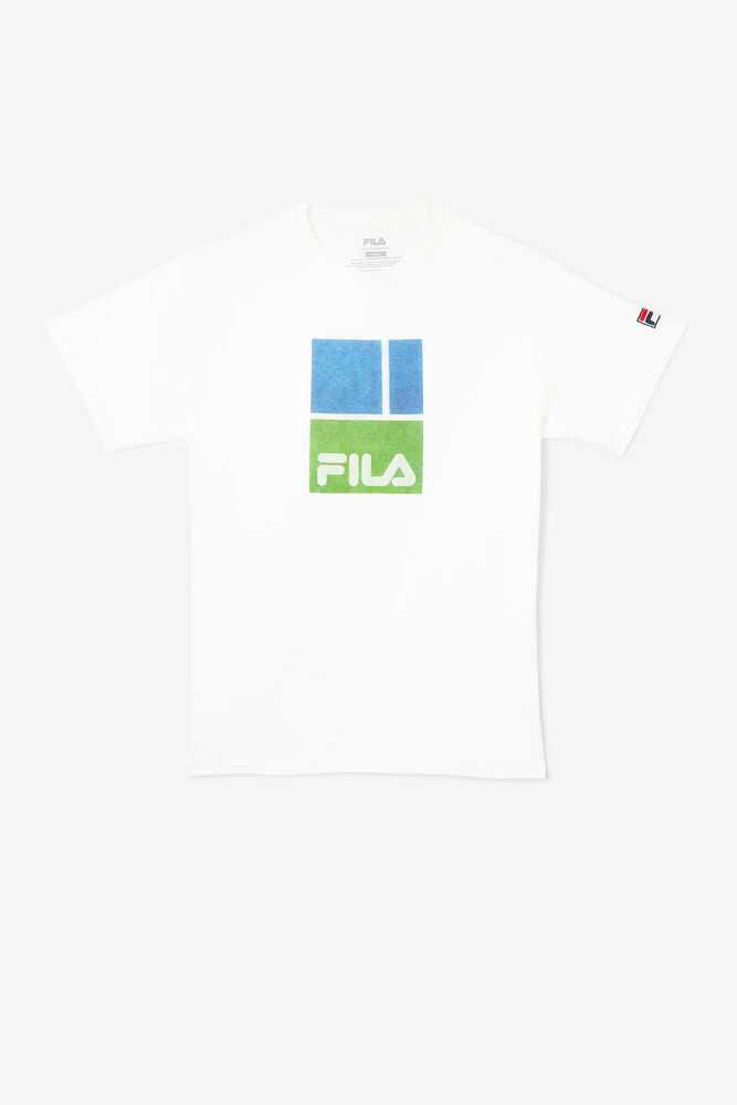 White Men\'s FILA Queens Tennis Polo | USA-16033