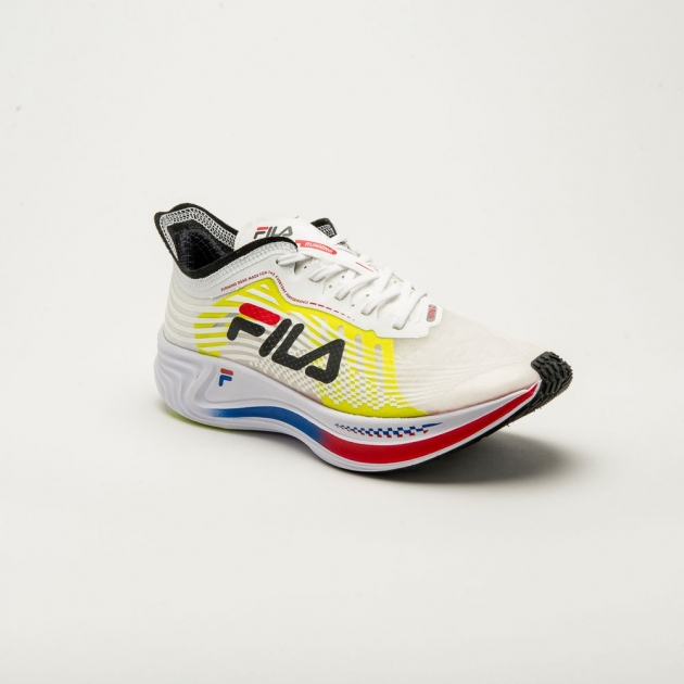 White Men's FILA Racer Carbon Running Shoes | USA-15081