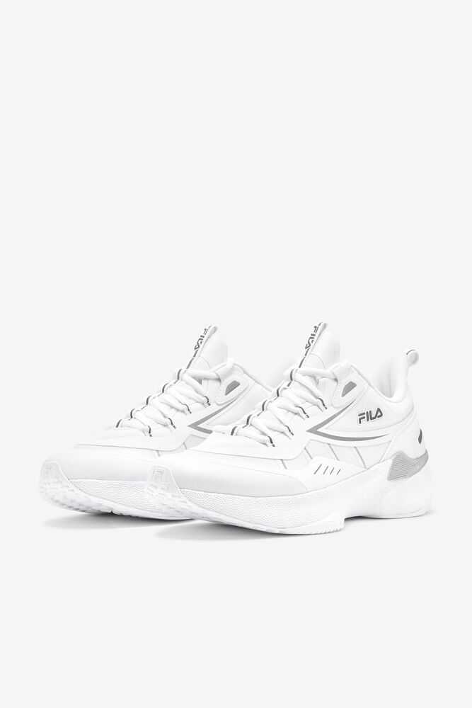 White Metal Silver White Men's FILA Tactik 5 Nucleus Running Shoes | USA-540629