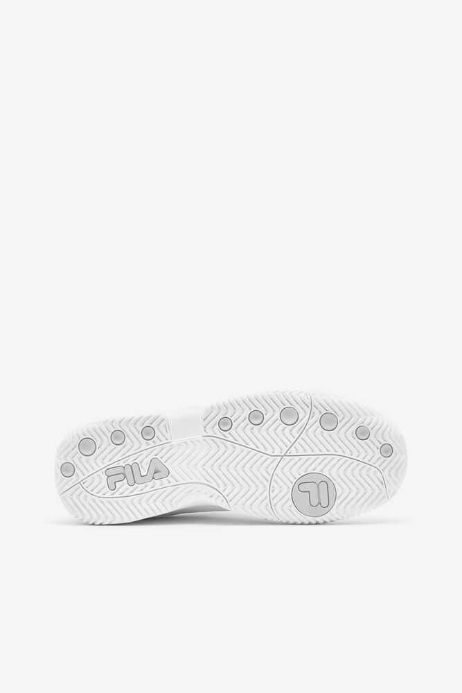 White Metal Silver Women's FILA Double Bounce Pickleball Shoes | USA-15326