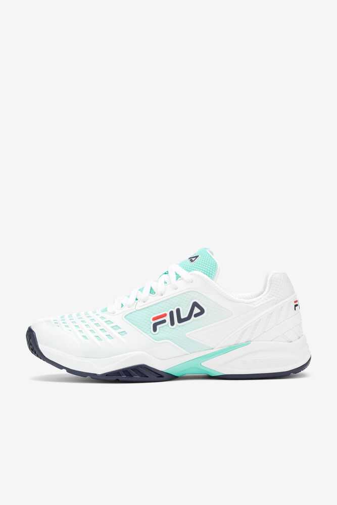 White Navy Men's FILA Axilus 2 Energized Tennis Shoes | USA-15968