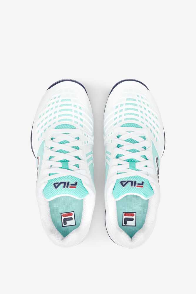 White Navy Men's FILA Axilus 2 Energized Tennis Shoes | USA-15968