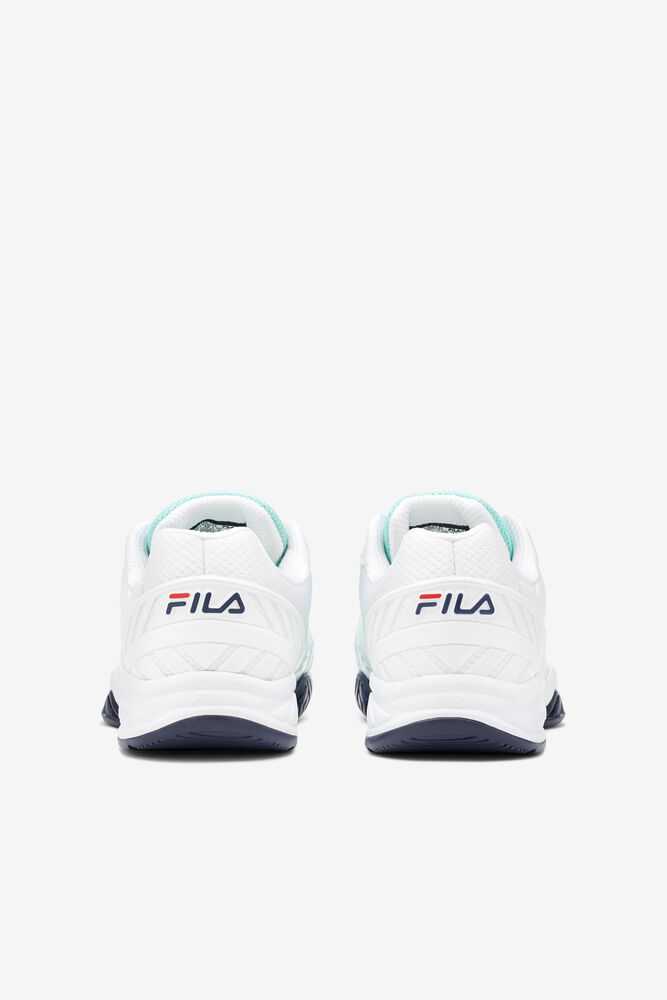 White Navy Men's FILA Axilus 2 Energized Tennis Shoes | USA-15968