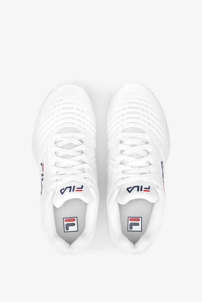 White Navy Men's FILA Axilus 2 Energized Tennis Shoes | USA-15970