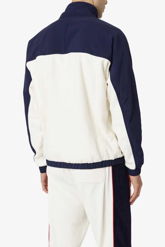 White Navy Men's FILA Erick Pullover | USA-187406