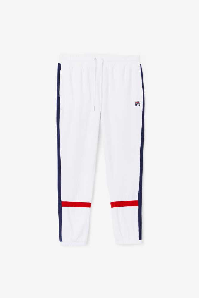 White Navy Red Men\'s FILA Ravid Velour Pants | USA-249608