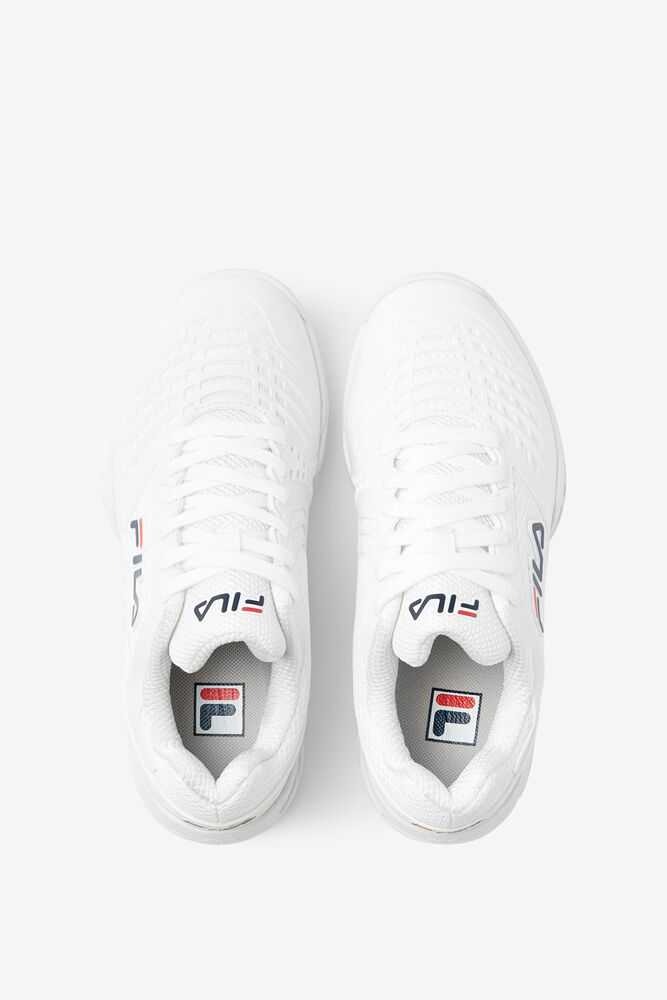 White Navy Women's FILA Axilus 2 Energized Tennis Shoes | USA-15234