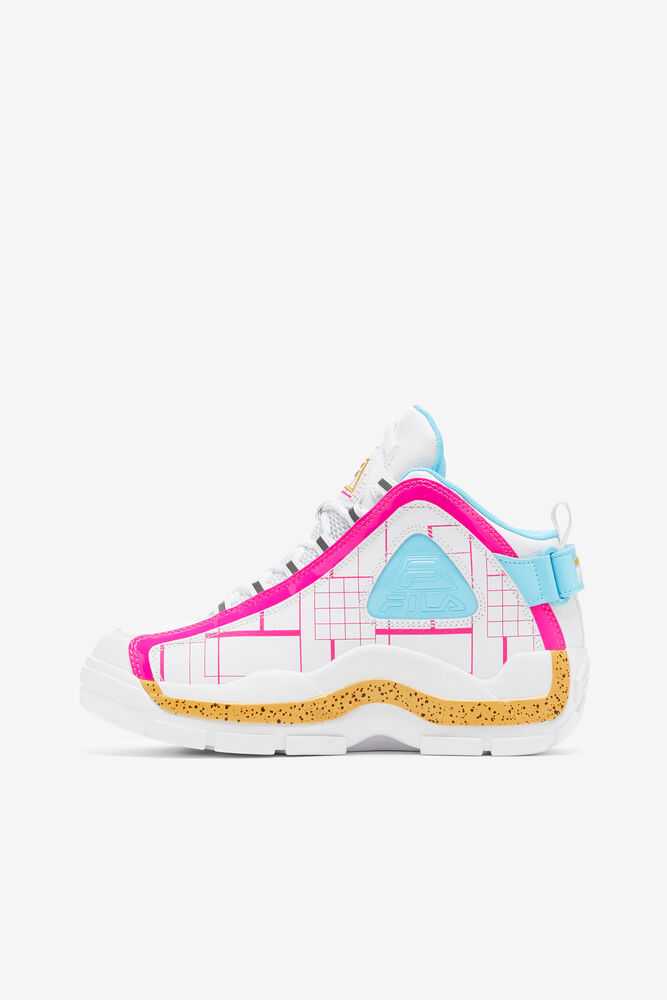 White Pink Lemon Women's FILA Grant Hill 2 Basketball Shoes | USA-15895