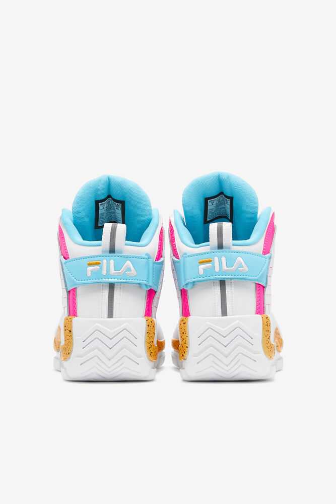 White Pink Lemon Women's FILA Grant Hill 2 Basketball Shoes | USA-15895