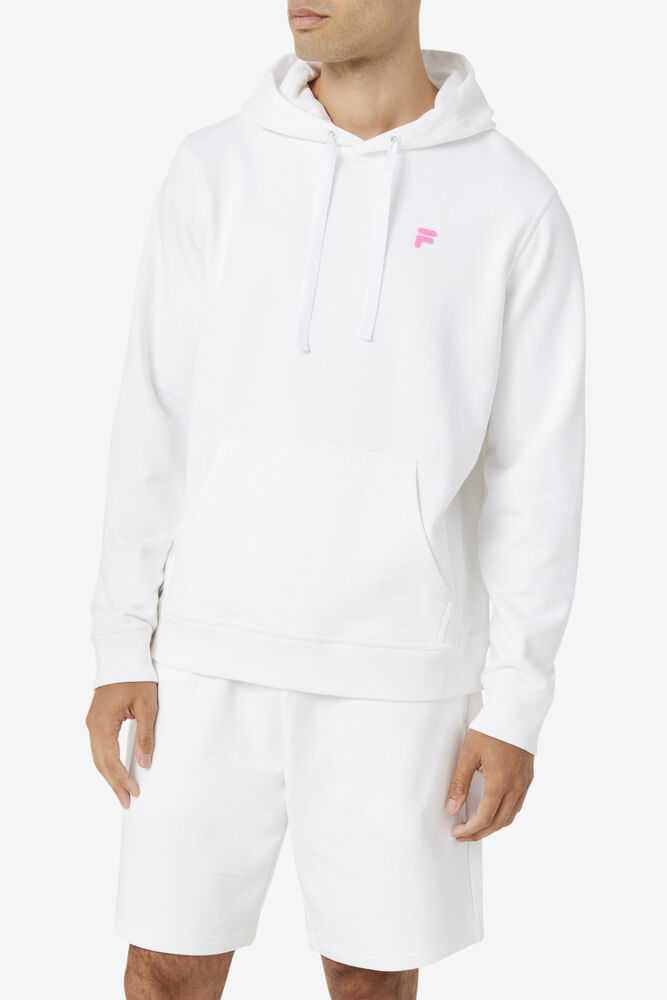 White Pink Men's FILA Phoenix Hoodie | USA-570648