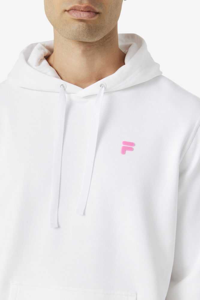 White Pink Men's FILA Phoenix Hoodie | USA-570648