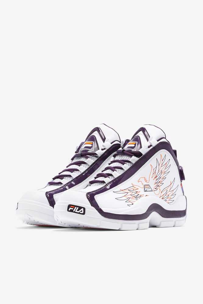 White Purple Orange Men's FILA Grant Hill 2 Basketball Shoes | USA-802576