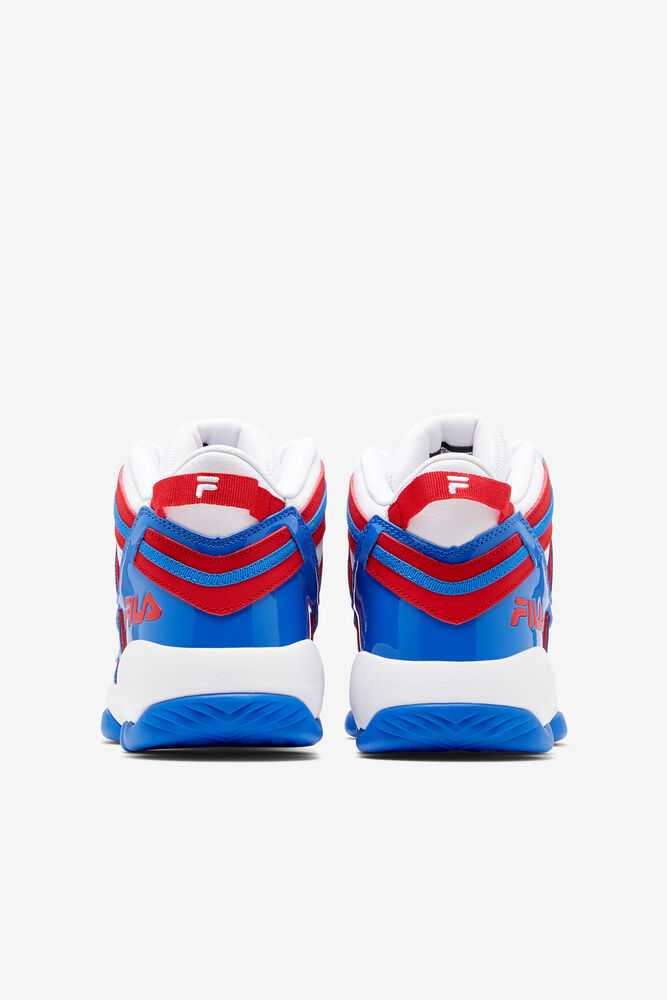 White Red Blue Men's FILA Stackhouse Spaghetti Basketball Shoes | USA-085291