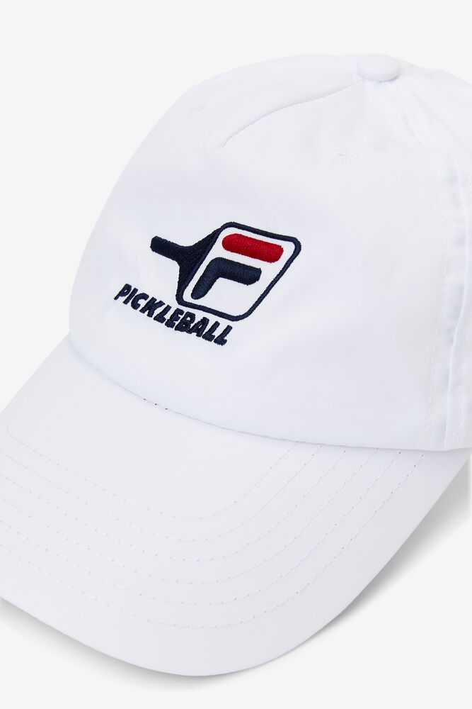 White Red Men's FILA Pickleball Hats | USA-16074