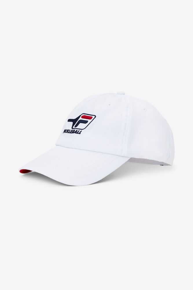 White Red Men\'s FILA Pickleball Hats | USA-16074