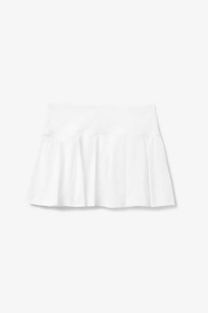 White Women's FILA Baseline Tennis Skirts | USA-15213