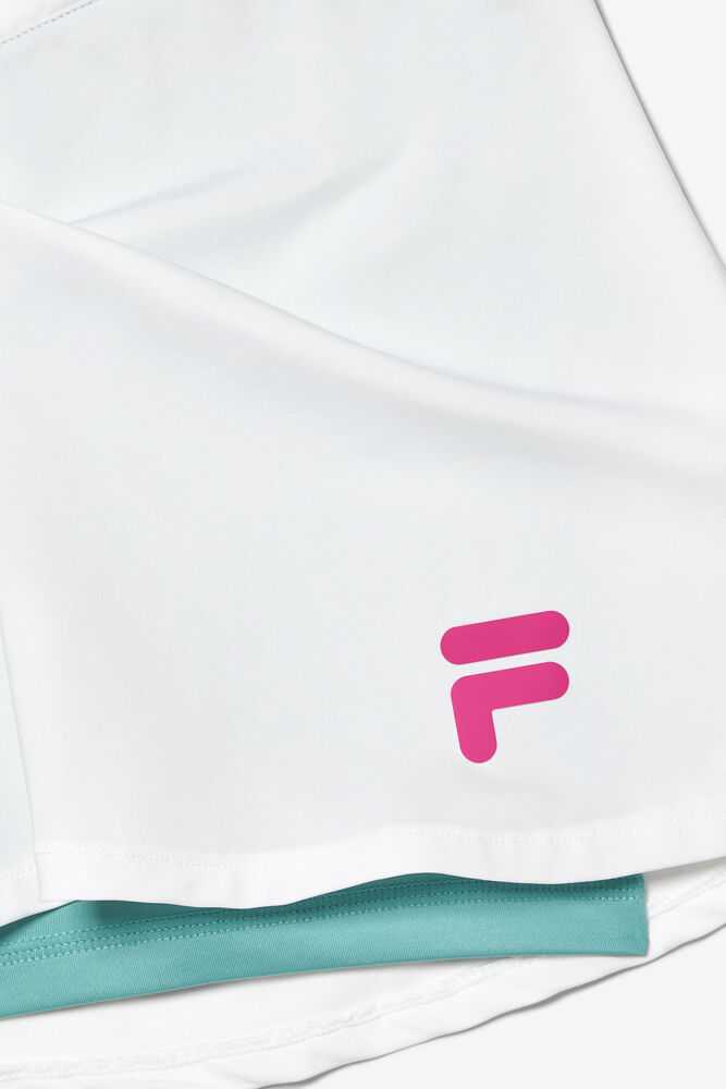 White Women's FILA Bevans Tennis Skirts | USA-15224