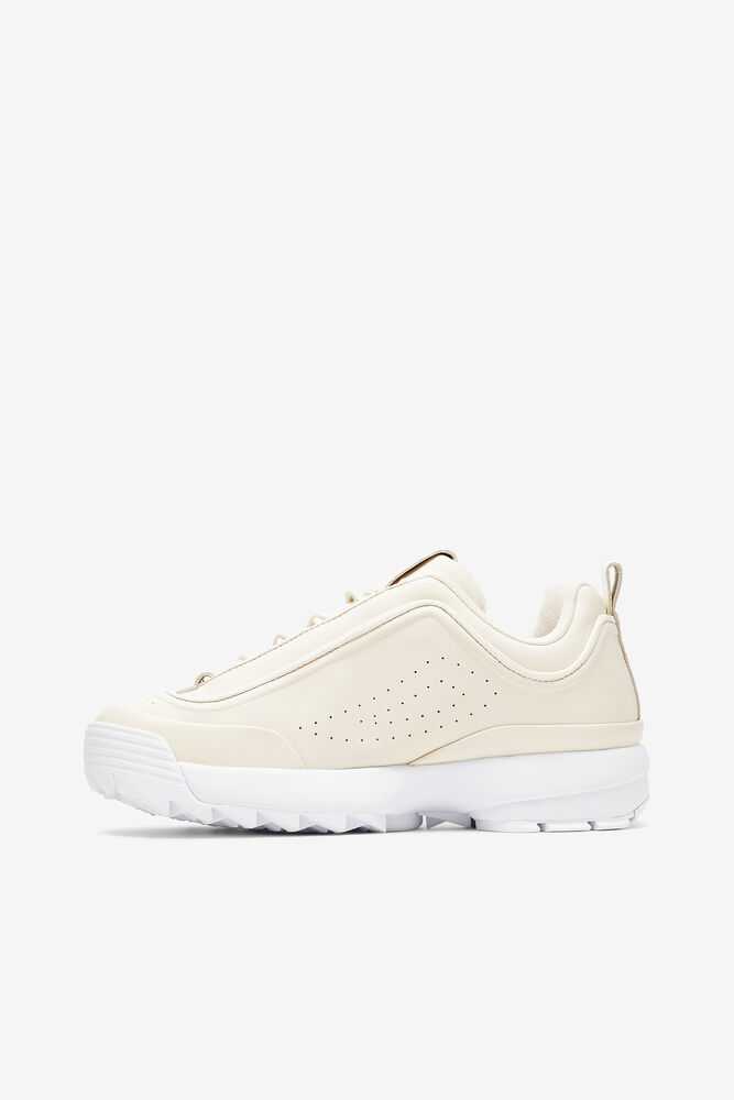 White Women's FILA Disruptor Zero Chunky Sneakers | USA-15840