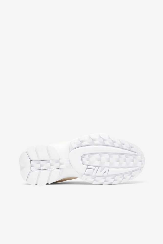 White Women's FILA Disruptor Zero Chunky Sneakers | USA-15840