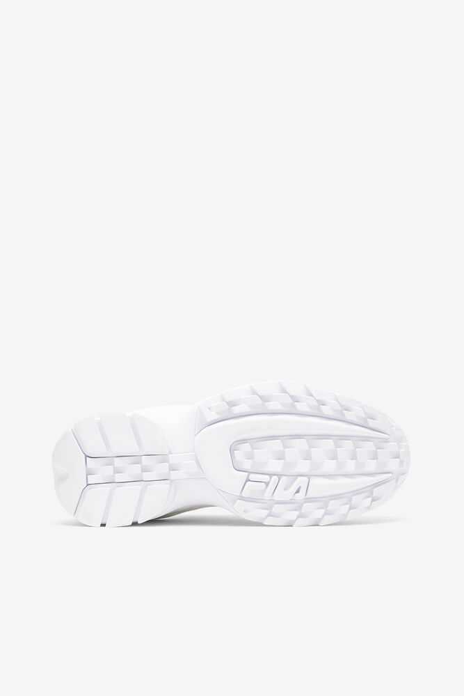 White Women's FILA Disruptor Zero Chunky Sneakers | USA-15842