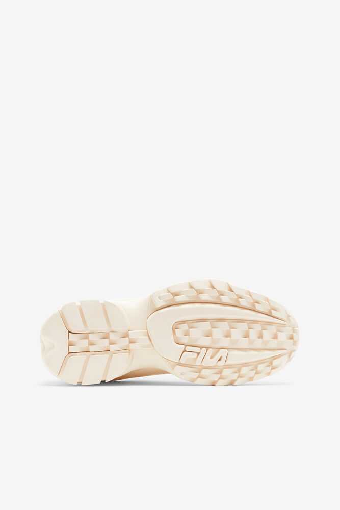 White Women's FILA Disruptor Zero Chunky Sneakers | USA-15843