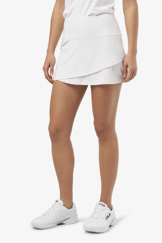 White Women's FILA Essentials Tennis Skirts | USA-15189