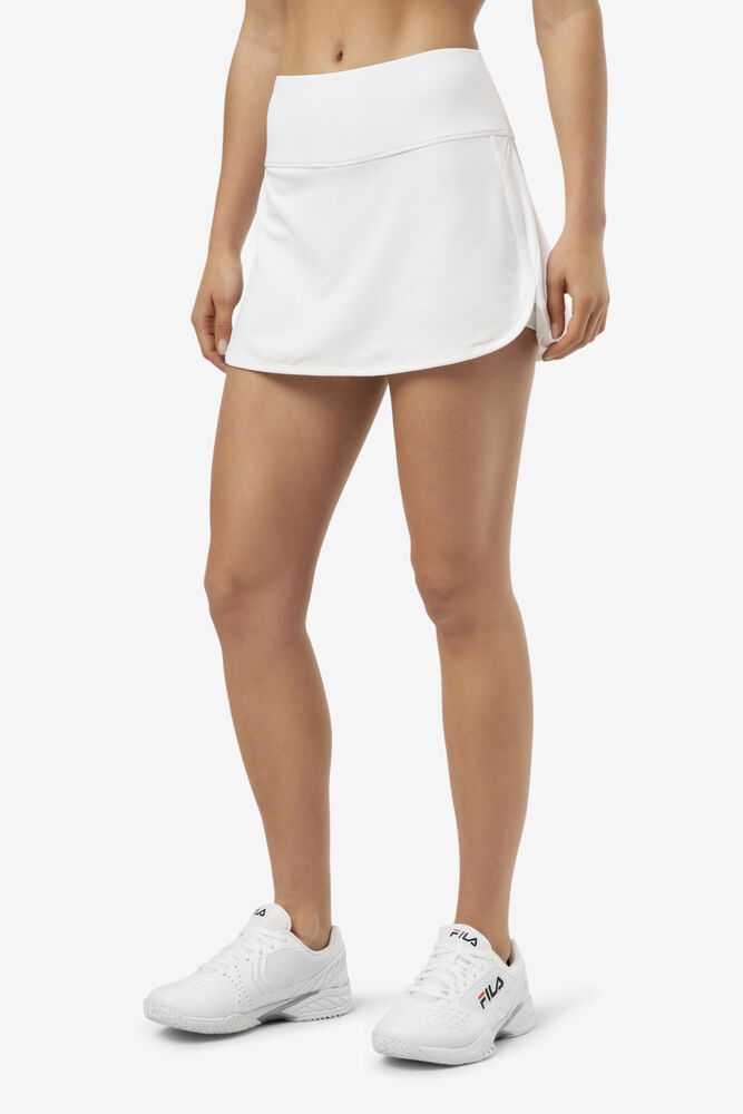 White Women's FILA Essentials Tennis Skirts | USA-15191