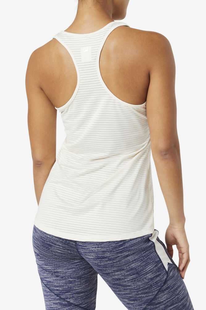 White Women's FILA Essentials Tennis Tank Top | USA-15262