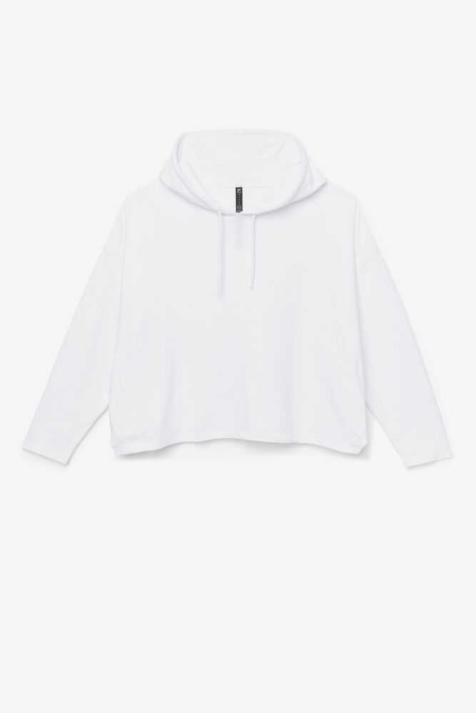 White Women\'s FILA Fi-lux Hoodie | USA-15434