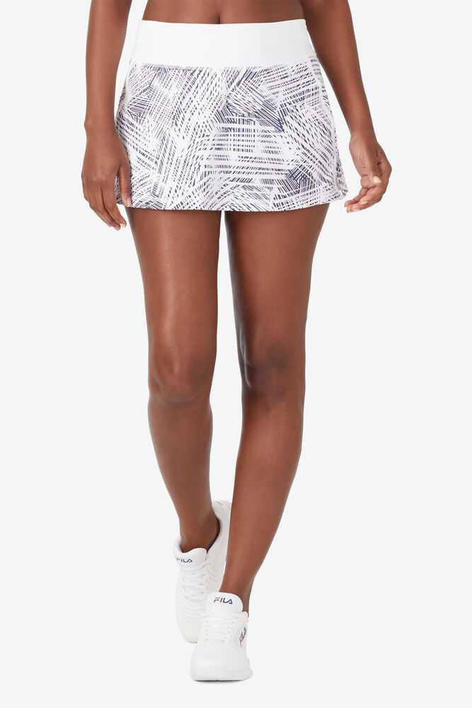 White Women's FILA Foul Line Tennis Skirts | USA-15208