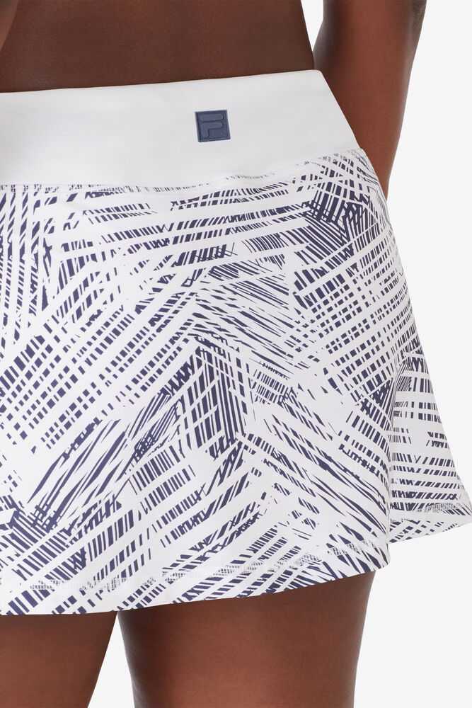 White Women's FILA Foul Line Tennis Skirts | USA-15208