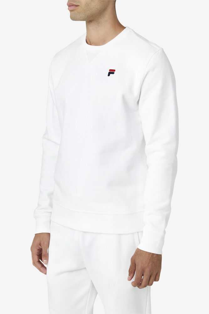 White Women's FILA Kieve Sweatshirt | USA-15653