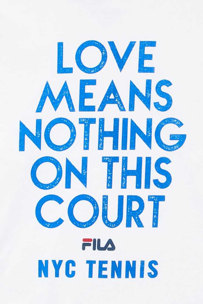 White Women's FILA Nyc Tennis Shirts | USA-15256