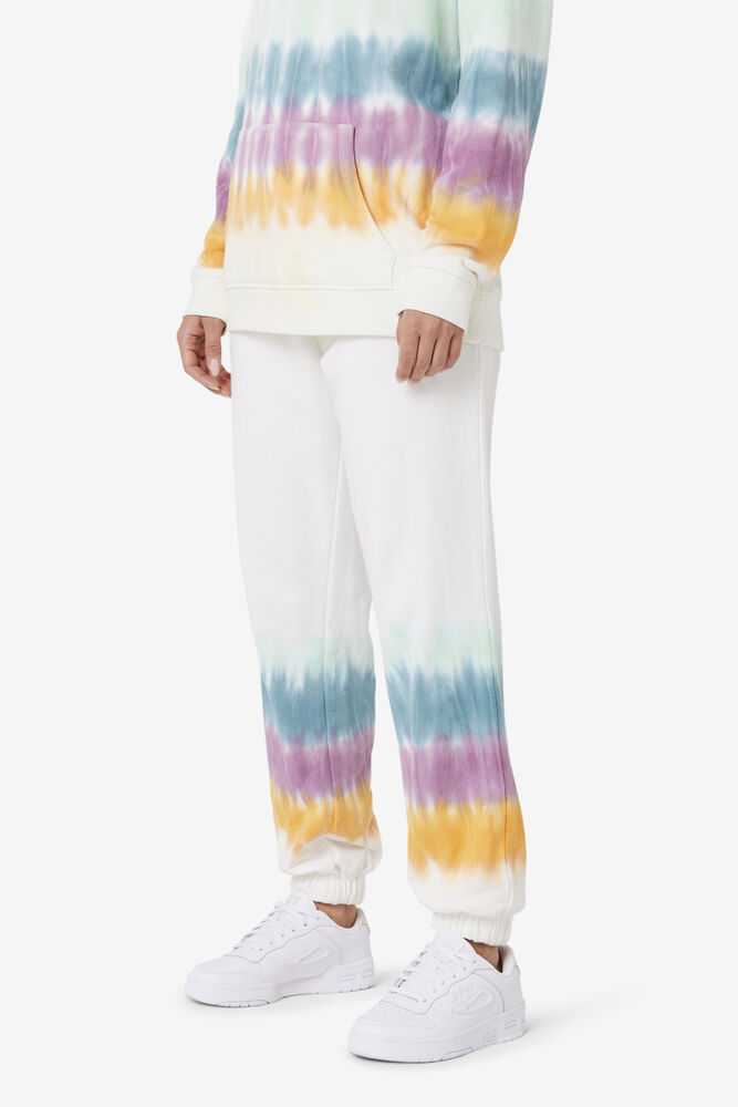 White Women's FILA Raleigh Tie Dye Joggers | USA-15611