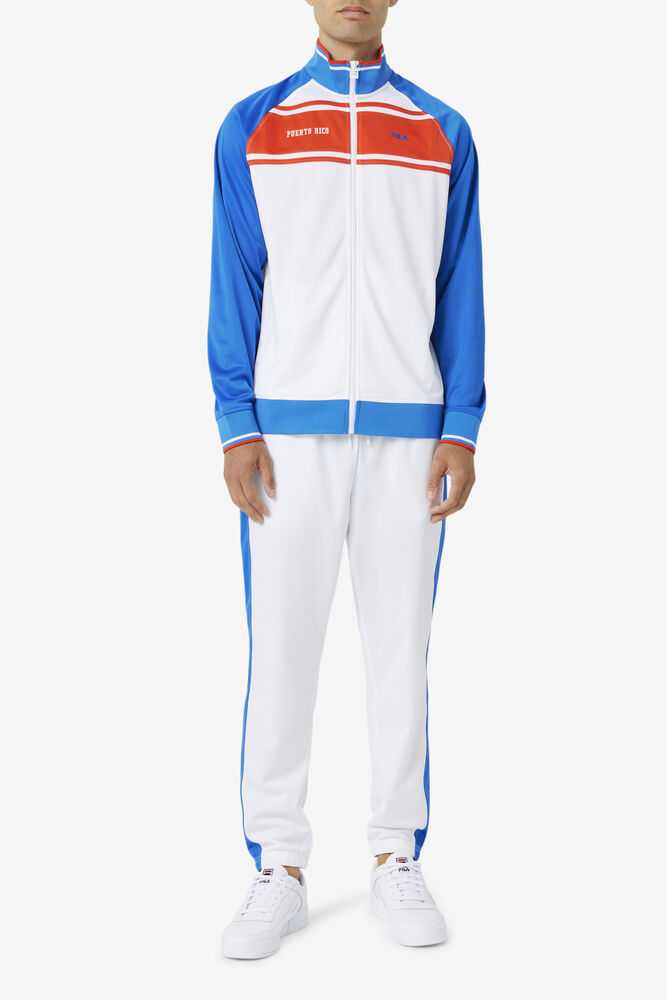 White blue Women's FILA Puerto Rico Track Pants | USA-15481