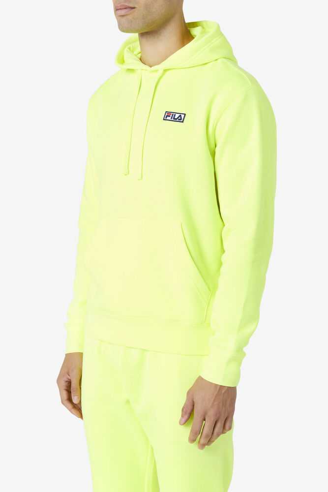 Yellow Black Men's FILA Algot Hoodie | USA-16176