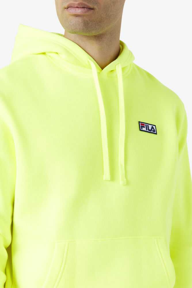 Yellow Black Men's FILA Algot Hoodie | USA-16176