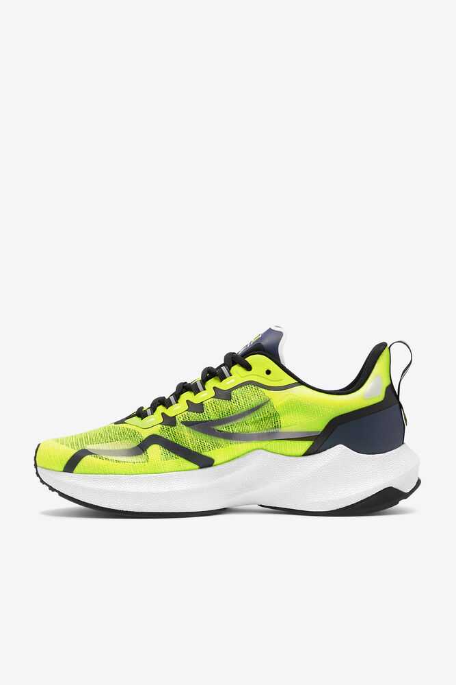 Yellow Black White Women's FILA Tactik 3 Impulse Running Shoes | USA-15847