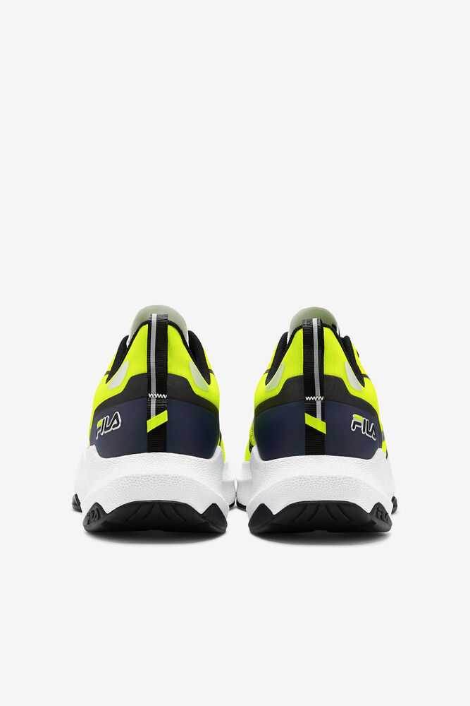 Yellow Black White Women's FILA Tactik 3 Impulse Running Shoes | USA-15847