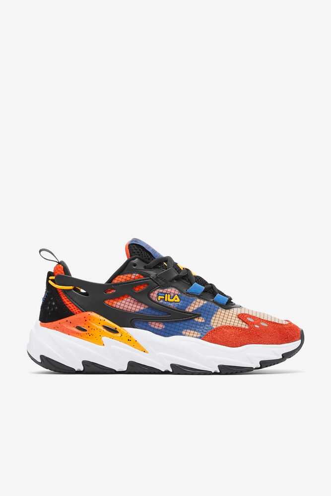 Yellow Blue Red Men\'s FILA Ray Tracer Evo Sneakers | USA-206815