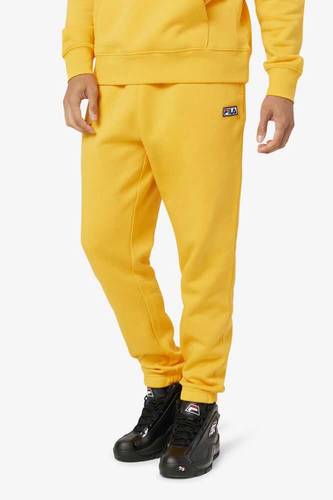 Yellow Men's FILA Garin Fleece Sweatpants | USA-301945