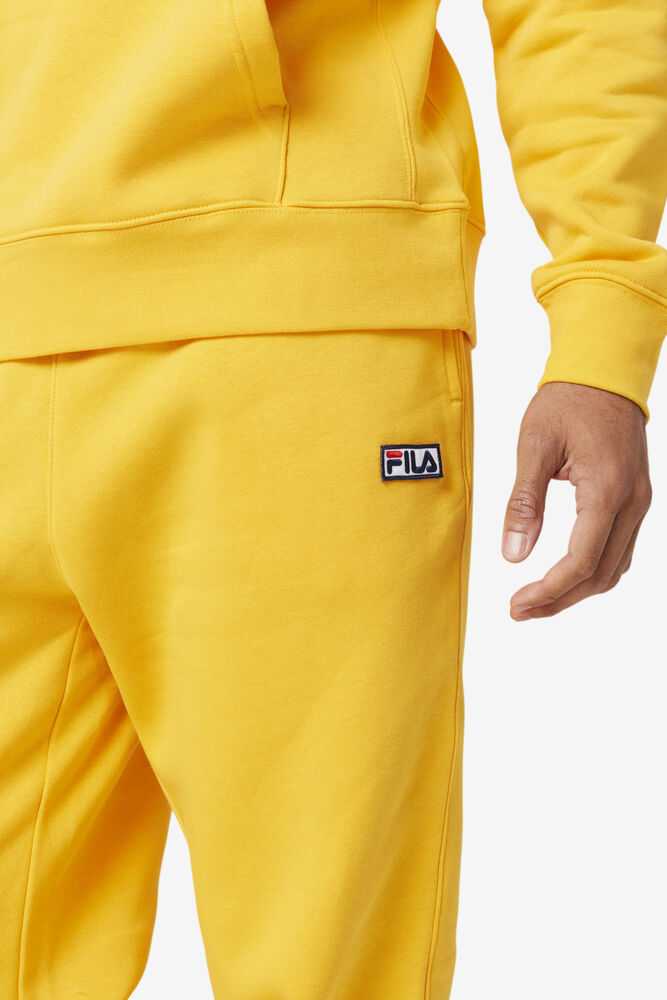 Yellow Men's FILA Garin Fleece Sweatpants | USA-301945