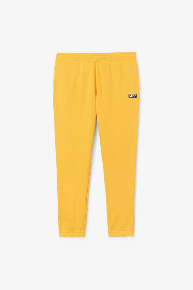 Yellow Men\'s FILA Garin Fleece Sweatpants | USA-301945