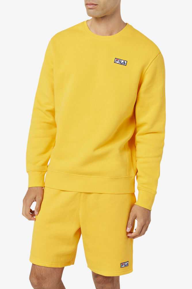 Yellow Men's FILA Garran Sweatshirt | USA-256930