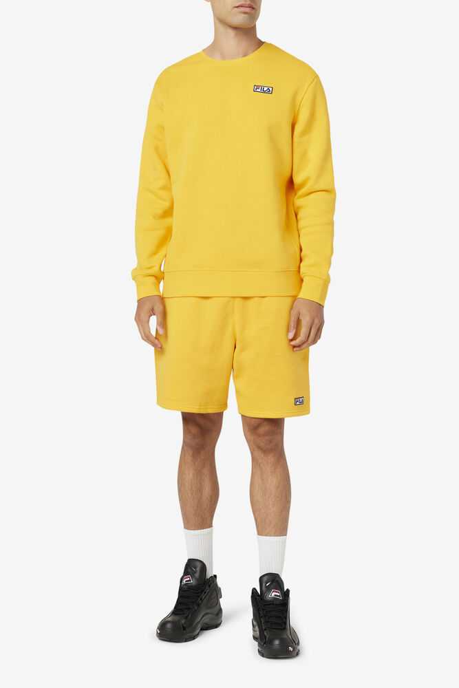 Yellow Men's FILA Garran Sweatshirt | USA-256930