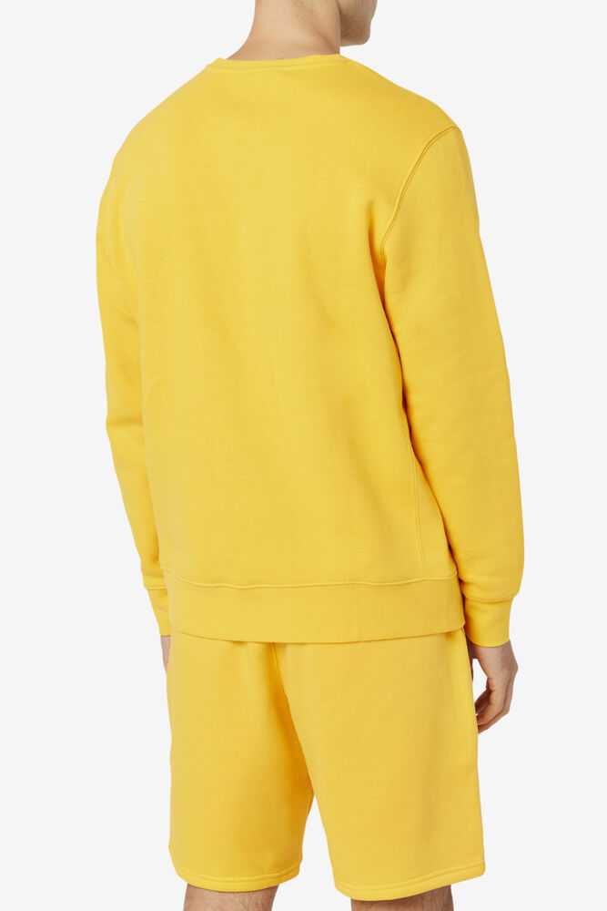 Yellow Men's FILA Garran Sweatshirt | USA-256930