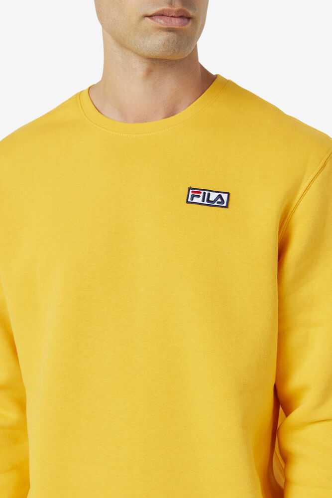 Yellow Men's FILA Garran Sweatshirt | USA-256930