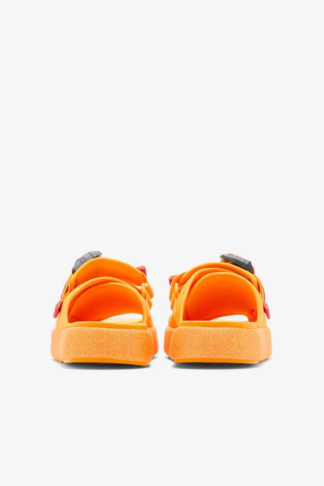 Yellow Red Men's FILA Atlas Slide Sandals | USA-652408