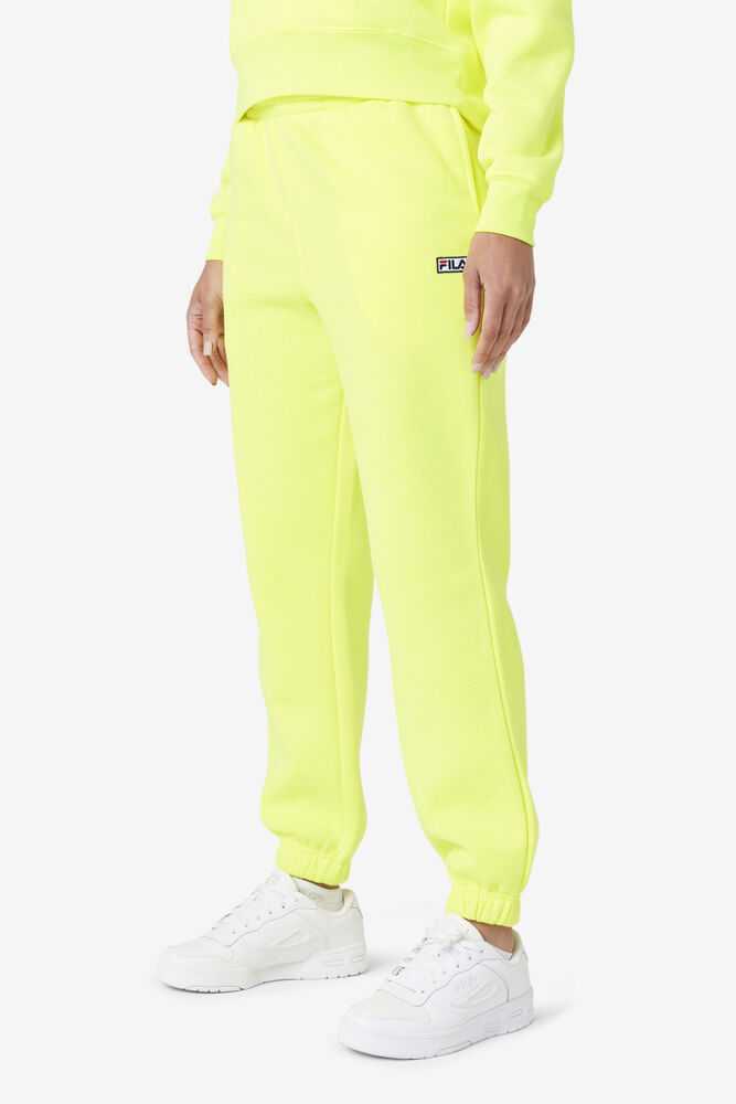 Yellow Women's FILA Lassie Fleece Joggers | USA-15553