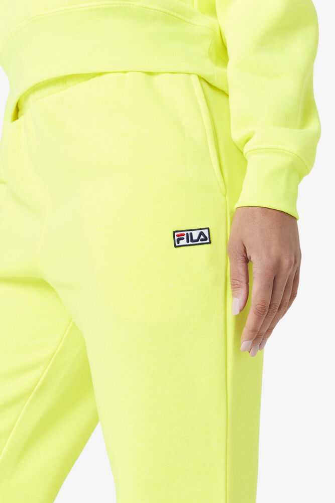 Yellow Women's FILA Lassie Fleece Joggers | USA-15553